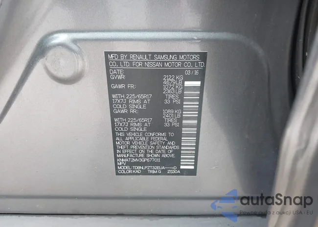 KNMAT2MV3GP677011: 42996690