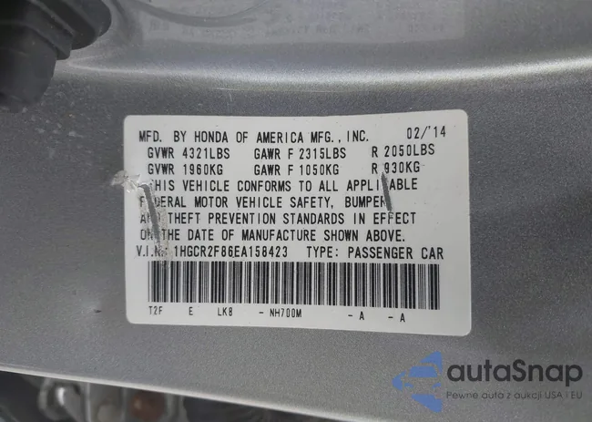 1HGCR2F86EA158423: 42996707