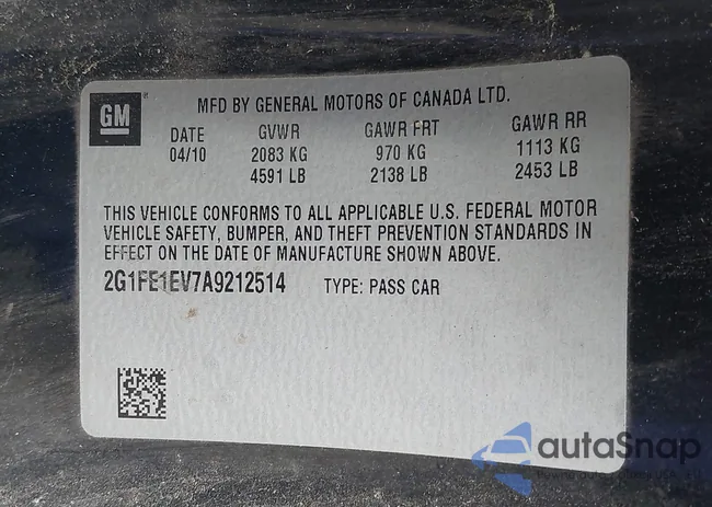 2G1FE1EV7A9212514: 42996848