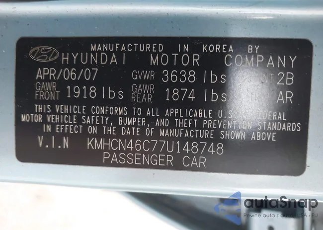 KMHCN46C77U148748: 42996862