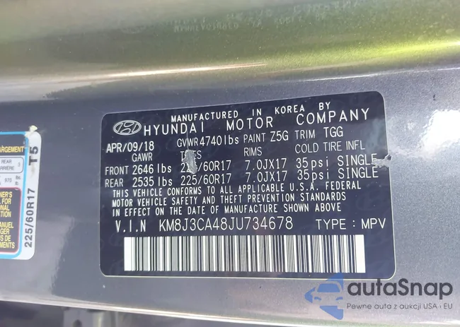 KM8J3CA48JU734678: 42996916