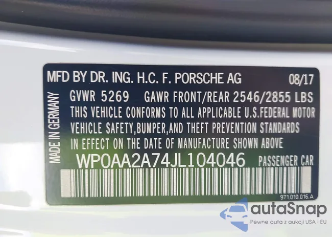 WP0AA2A74JL104046: 42995934