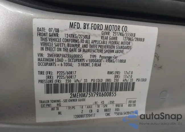 2MEHM75V79X600855: 42995970