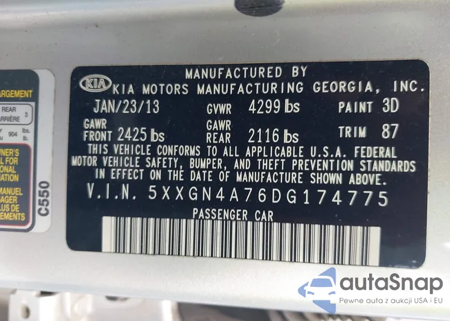 5XXGN4A76DG174775: 42996037