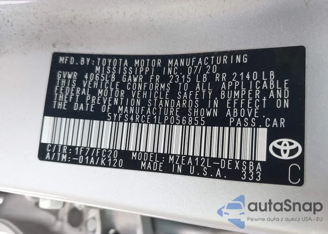 5YFS4RCE1LP056855: 42996285