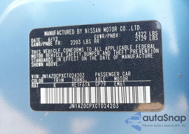 JN1AZ0CPXCT024203: 42997408