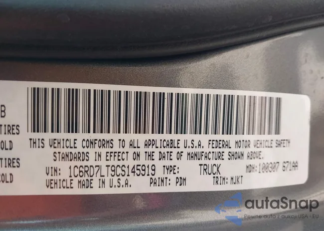 1C6RD7LT9CS145919: 42997539