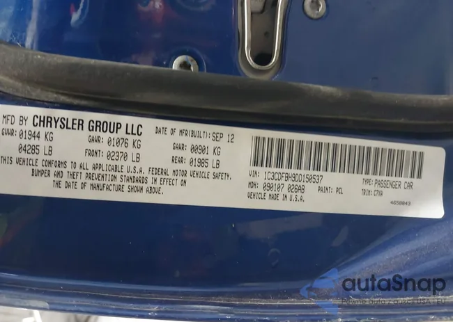 1C3CDFBH9DD150537: 42997626