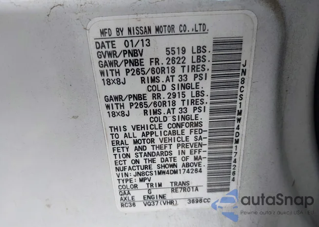 JN8CS1MW4DM174264: 42997638