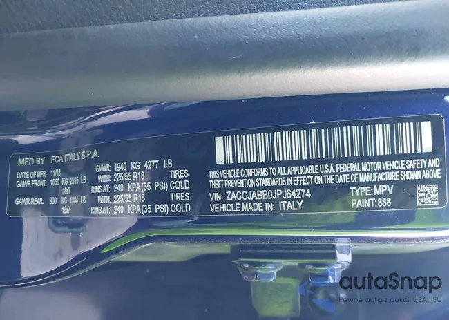 ZACCJABB0JPJ64274: 42997641