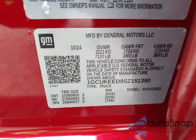 1GCUKEED9SZ151390: 42997679