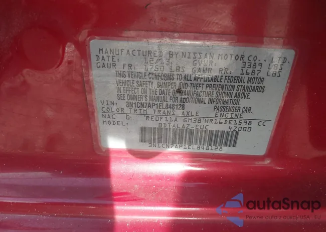 3N1CN7AP1EL848128: 42997726