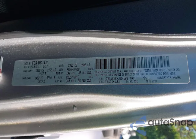 1C4BJWEG8HL614528: 42997740