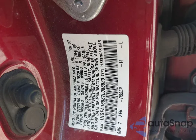 1HGFA16837L083623: 42997766