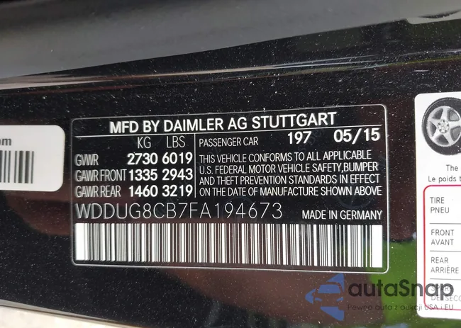 WDDUG8CB7FA194673: 42997855