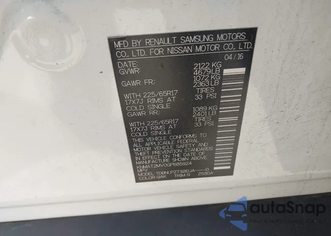 KNMAT2MV0GP685924: 42997043