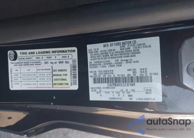 1FATP8UH5L5137469: 42998356