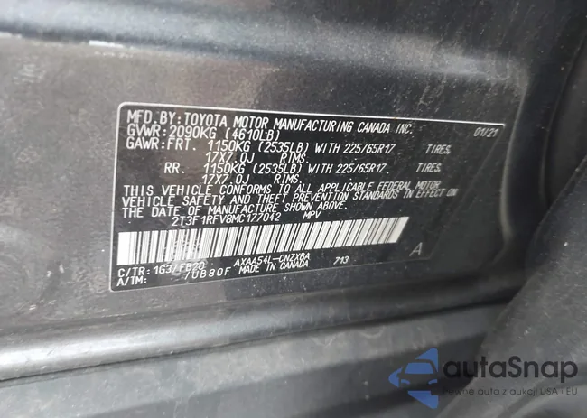 2T3F1RFV8MC177042: 42998476