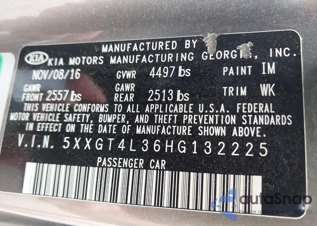 5XXGT4L36HG132225: 42998744