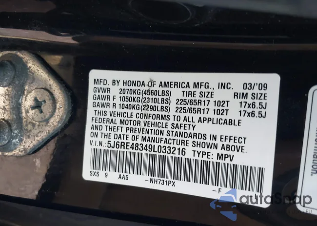 5J6RE48349L033216: 42998811