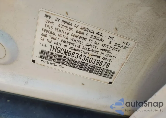 1HGCM66343A039678: 42998816