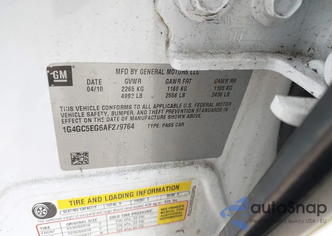 1G4GC5EG6AF279764: 42998840