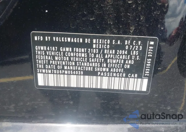 3VWBM7BU6PM054039: 42998859