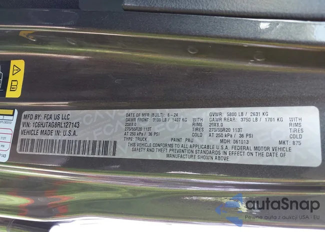 1C6HJTAG8RL127143: 42998908