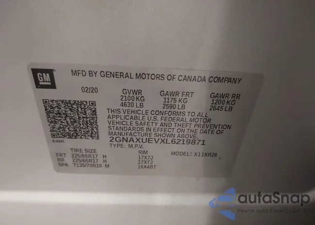 2GNAXUEVXL6219871: 42998085