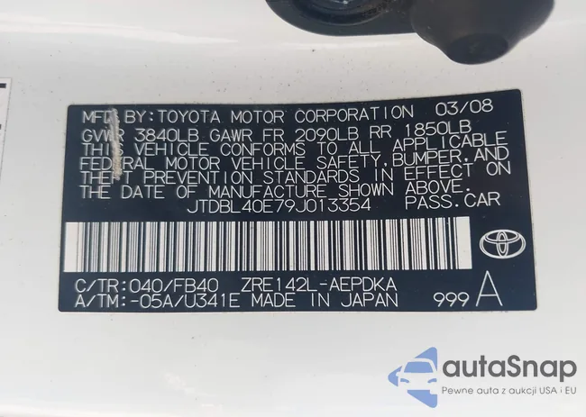 JTDBL40E79J013354: 42998103