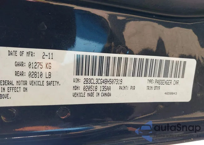 2B3CL3CG4BH507319: 42998125