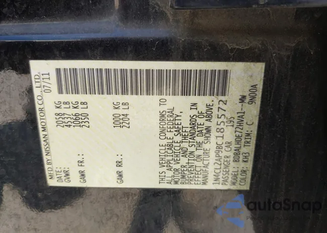 1N4CL2AP9BC185572: 42998288