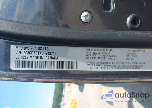 2C3CDZBTXLH243719: 42999342