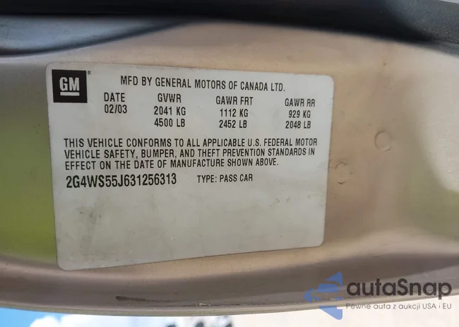 2G4WS55J631256313: 42999423