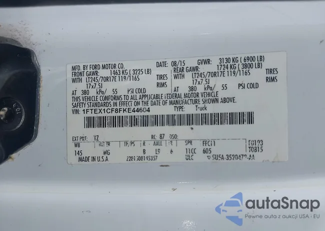 1FTEX1CF8FKE44604: 42999435