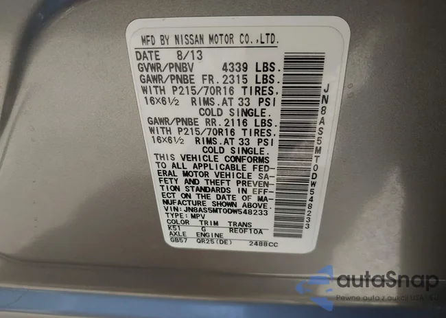 JN8AS5MT0DW548233: 42999477