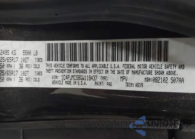 1C4PJMCS8GW119437: 42999498