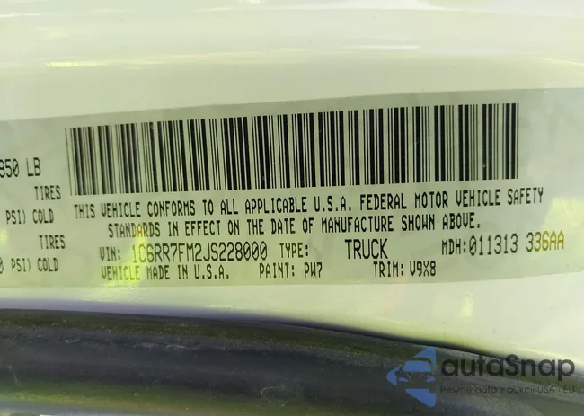 1C6RR7FM2JS228000: 42999507