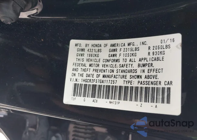 1HGCR2F57GA117257: 42999526