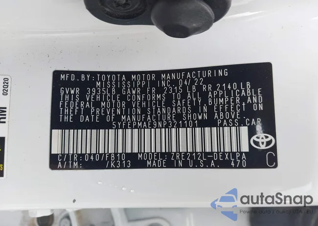 5YFEPMAE9NP321101: 42999545