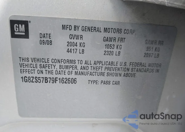 1G8ZS57B79F162606: 42999656