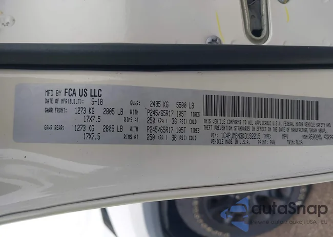 1C4PJMBN3KD192215: 42999762