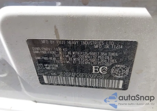 JF2GPAPC6F9209538: 42999816