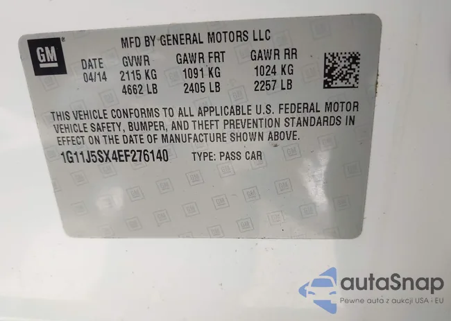 1G11J5SX4EF276140: 42999892