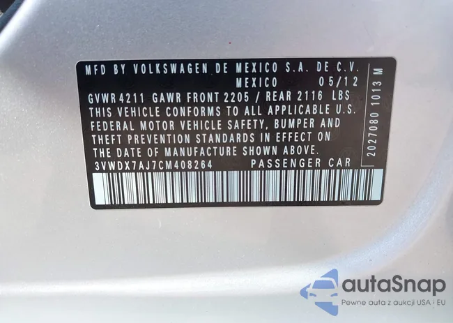 3VWDX7AJ7CM408264: 42999008