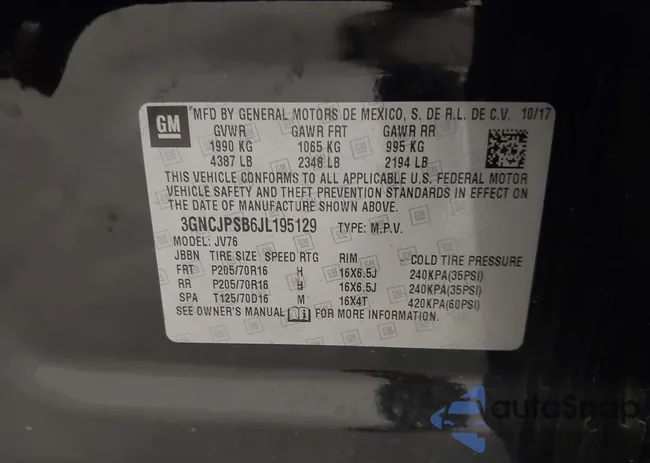 3GNCJPSB6JL195129: 42999034