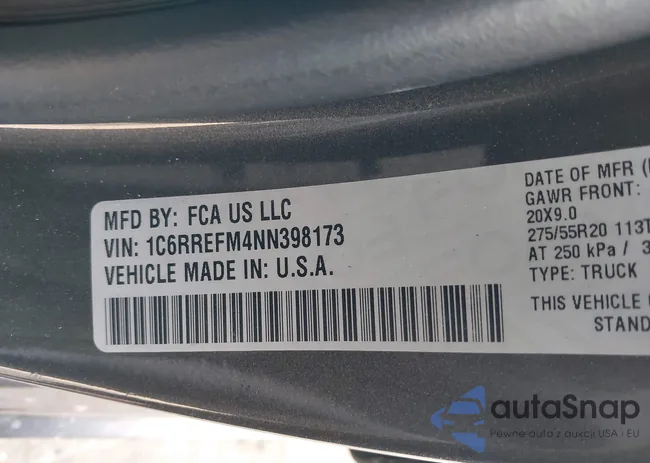 1C6RREFM4NN398173: 42999089