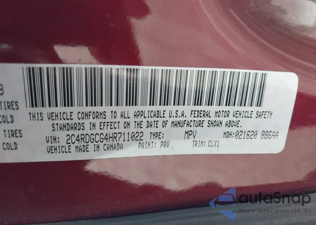 2C4RDGCG4HR711022: 42999121