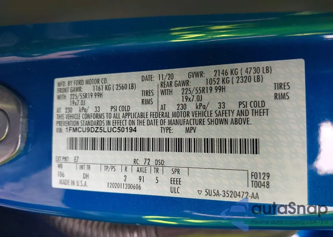 1FMCU9DZ5LUC50194: 42999217