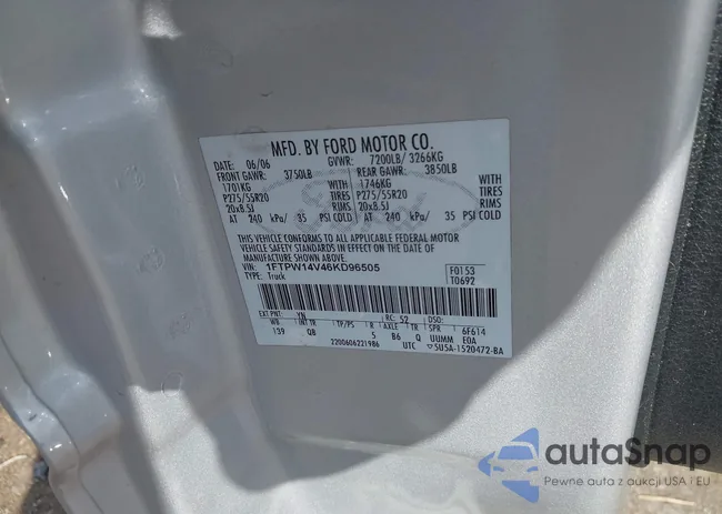 1FTPW14V46KD96505: 42999257